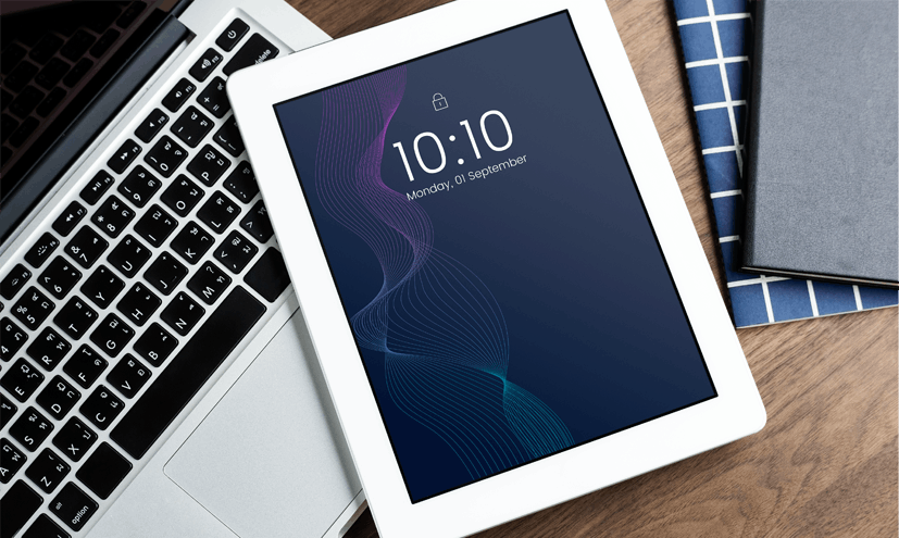 Tablet Screen on desk